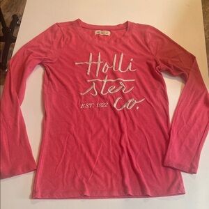 Hollister Sz Sm Coral Long Sleeve Tee